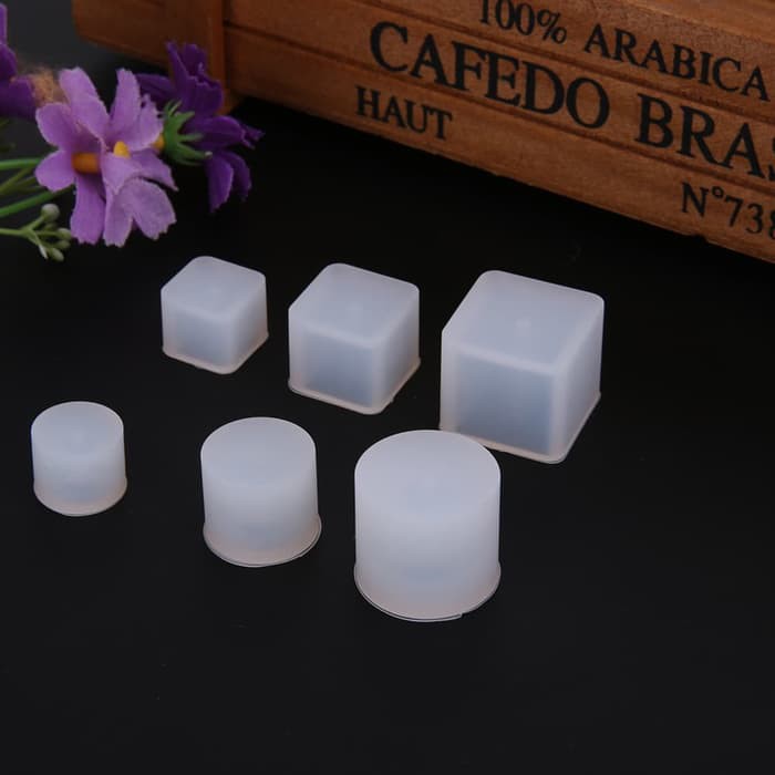 Beads Silicone Molds - Cetakan Beads Bentuk Silinder dan Kubus (6pcs)