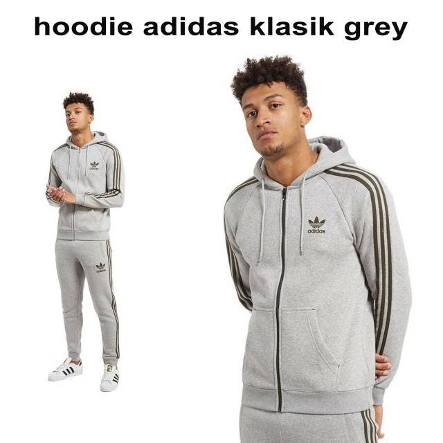 JAKET / HOODIE ADIDAS CLASSIC GREY GRADE ORI