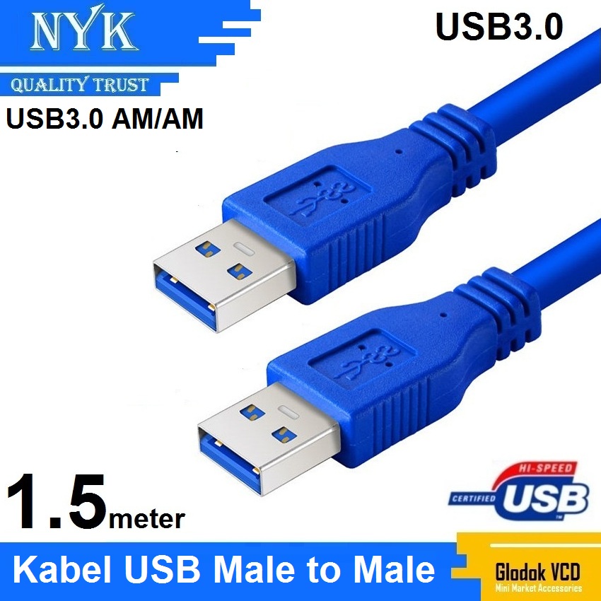 NYK Kabel USB 3.0 male to male 1.5M