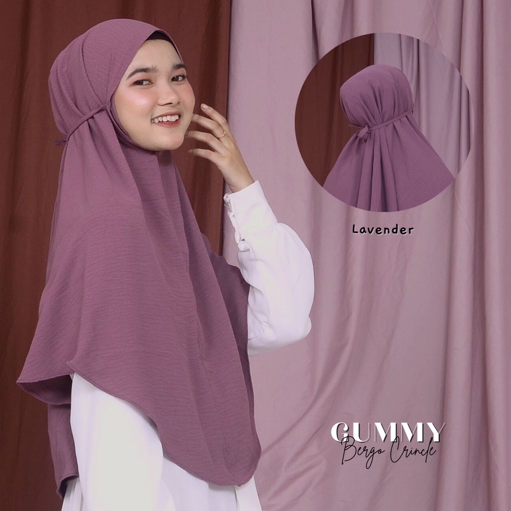 Bergo Crincle/ Gummy Bergo Instan Crincle-Lavender