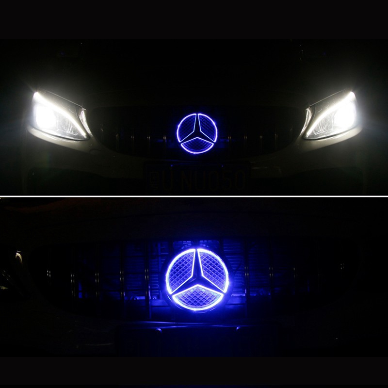 Stiker Emblem/Badge Night Knight Dengan Lampu Led Untuk Mobil Mercedes Benz W166 W176 W204 W207 W212 W218 W245 W251 W463