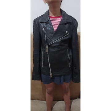 Jaket Kulit Ramones Motif Sisik Ular by Tornado Mart