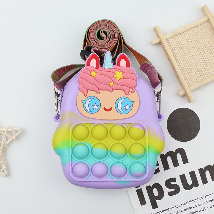 EL 4590 RISCE TAS SELEMPANG POP IT ANAK IMPORT LUCU MINI MAINAN