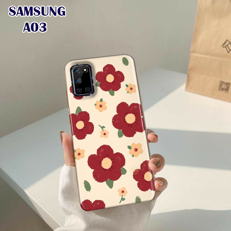 [H32] Case SAMSUNG A03S Casing & Cover  FLOWER Hardcase 3D Fullprint For All Type Handphone  Kesing 
