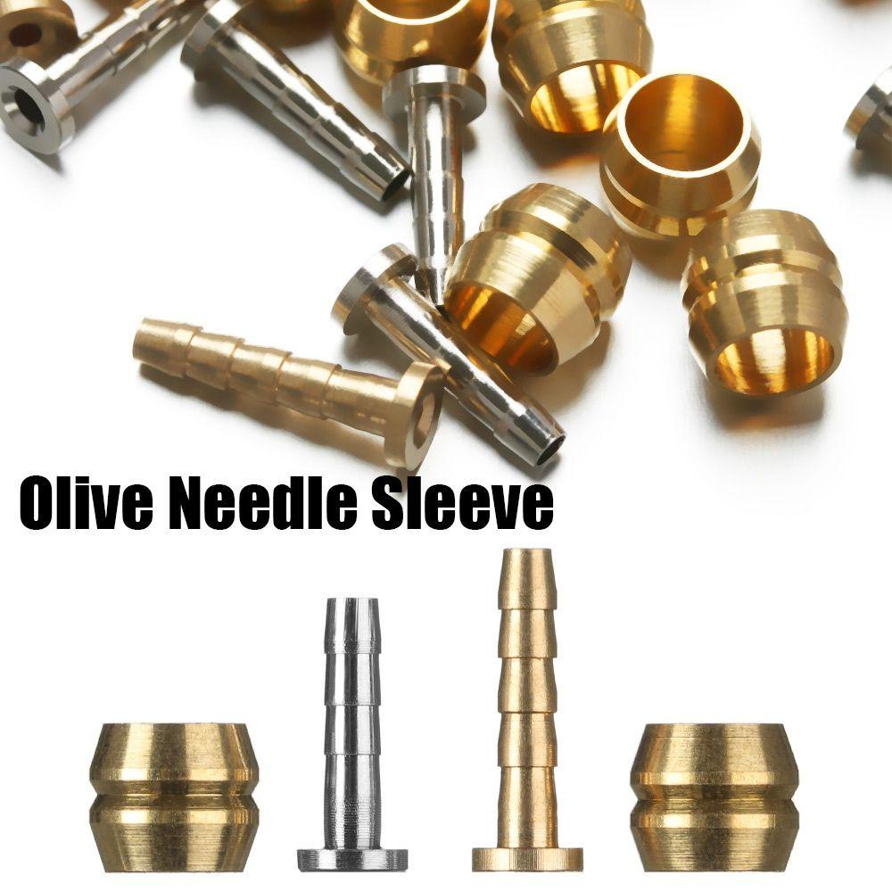 R-FLOWER 10sets Olive Needle Sleeve Kualitas Tinggi Original MTB Sepeda Rem Cakram Hidrolik