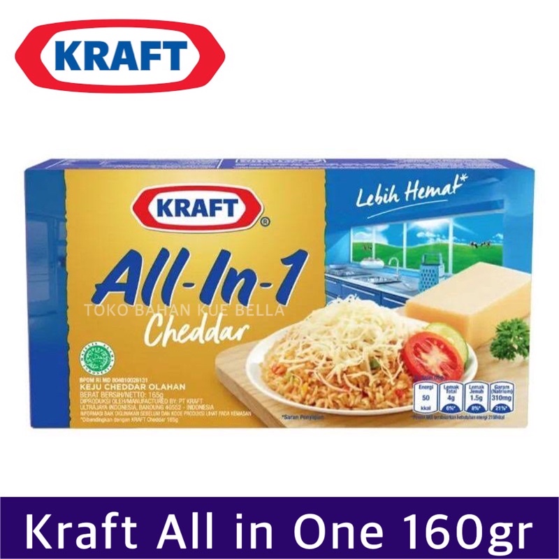 KRAFT ALL IN ONE 160gr - Keju Cheddar Serbaguna