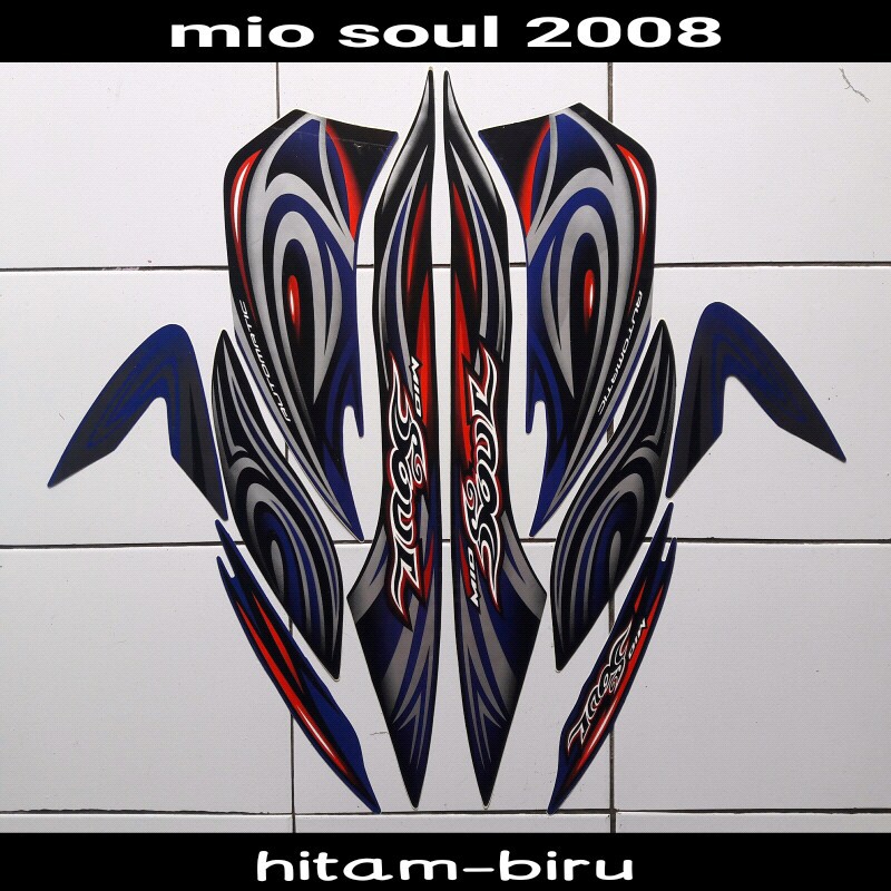 stiker motor mio soul 2008 biru