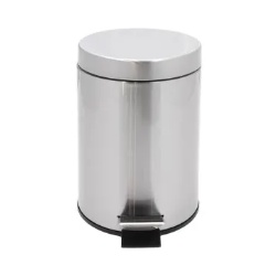 Tempat Sampah 5 Ltr Pedal Stainless Fingerprint Slow Close / Tempat Sampah Injak Stainless Steel, Trash Bin Kawat Bulat Hitam TEMPAT SAMPAH PEDAL STAINLESS MURAH / Dust Bin Pedal 5 Liter Trash Bin