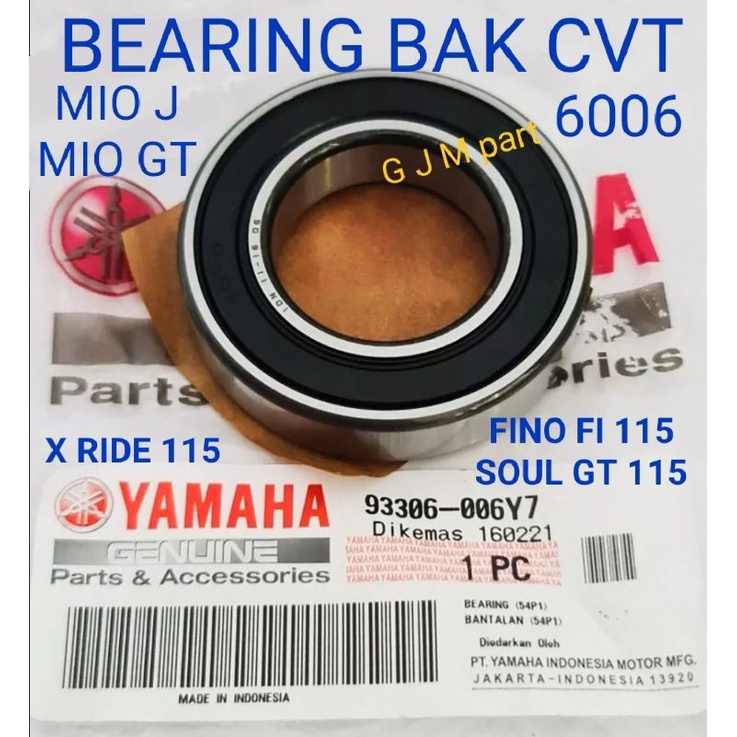 KLAHER LAHER BEARING 6006 BEARING BOX BAK CVT YAMAHA MIO J SOUL GT MIO GT X RIDE 115 FINO 115 ORIGIN