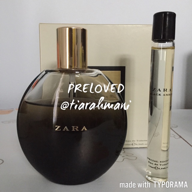PRELOVED Zara EDT / Eau de Toilette black amber special edition