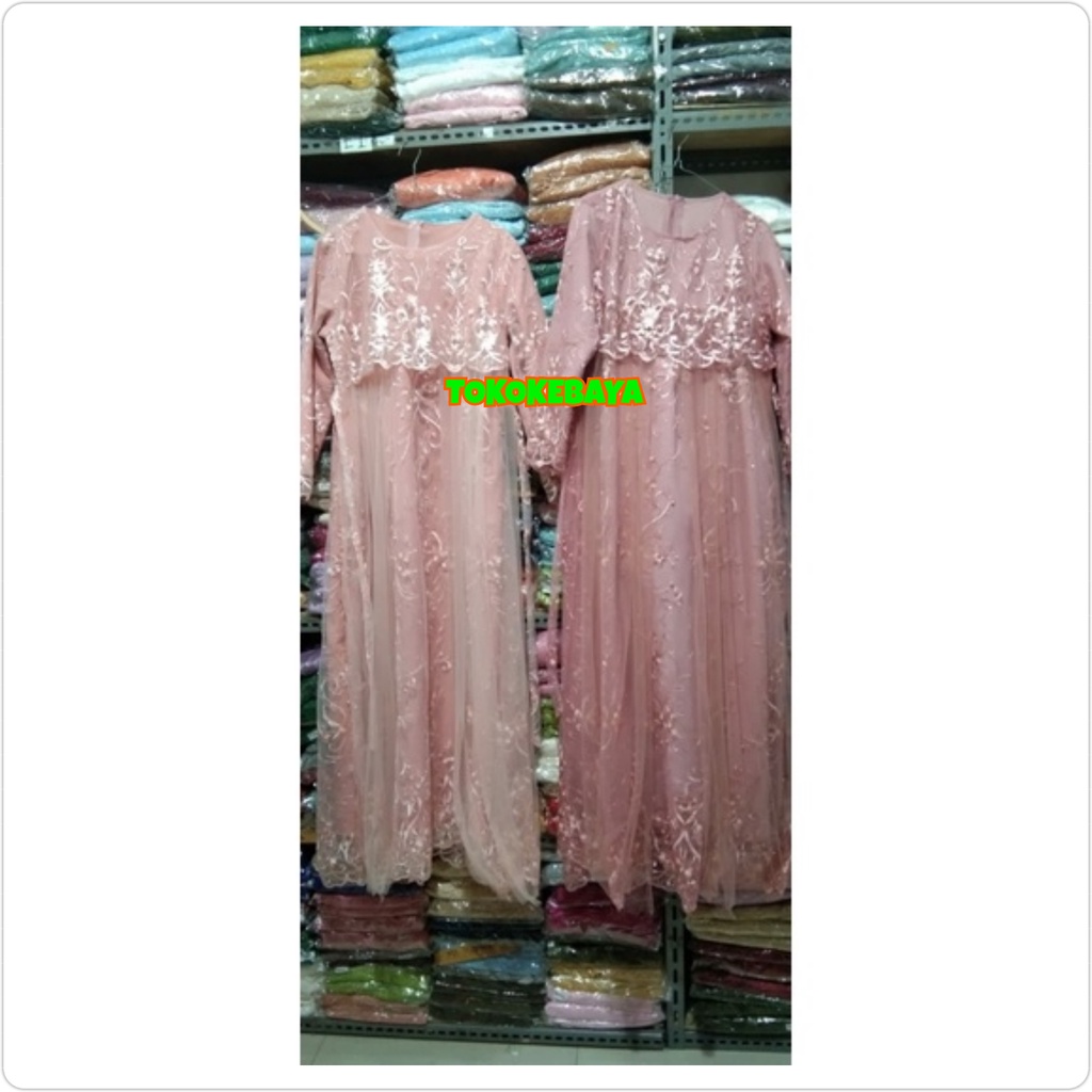 Gamis brokat terbaru mewah/ MX ALEXA/ GM Gamis pesta elegan /Gamis putih brukat tile / Dress brukat Tulle organza keliling premium