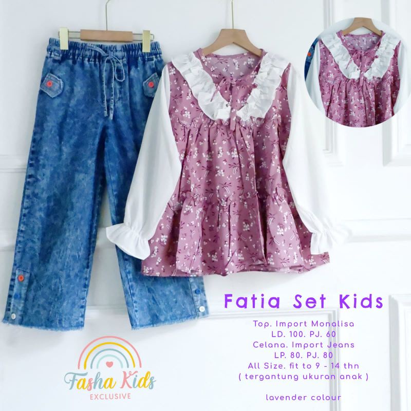 fatia set teen kids by fasha hijab