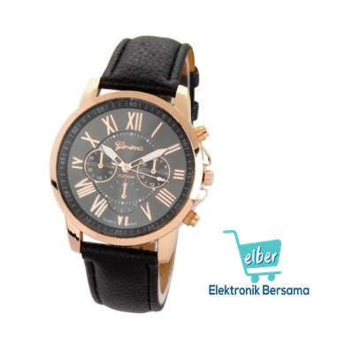 ELBER J100 Jam Tangan Kasual Fashion Leather Analog Quartz Fashion Wanita Murah-4