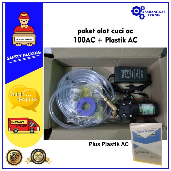 paket alat cuci ac 100AC + Plastik AC