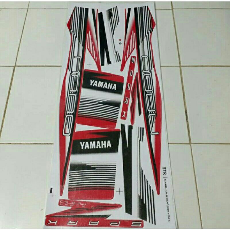 striping variasi variasi usaha vega R new spark  nano  hitam merah