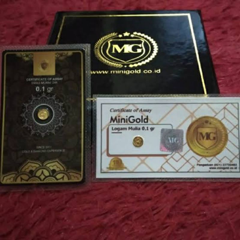 Minigold Black Series 0,1gr Kemasan Baru Batik Series MiniGold Logam Mulia Koin Emas