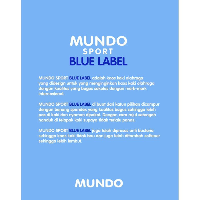 misi- MUNDO-kaos kaki pria-kaos kaki sport-mundo blue label sport-hidden-IH2