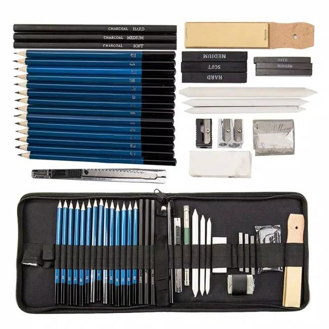 

Sketching 40 Pcs Pencil Set Drawing Kit Tools Pensil Gambar Sketsa Art