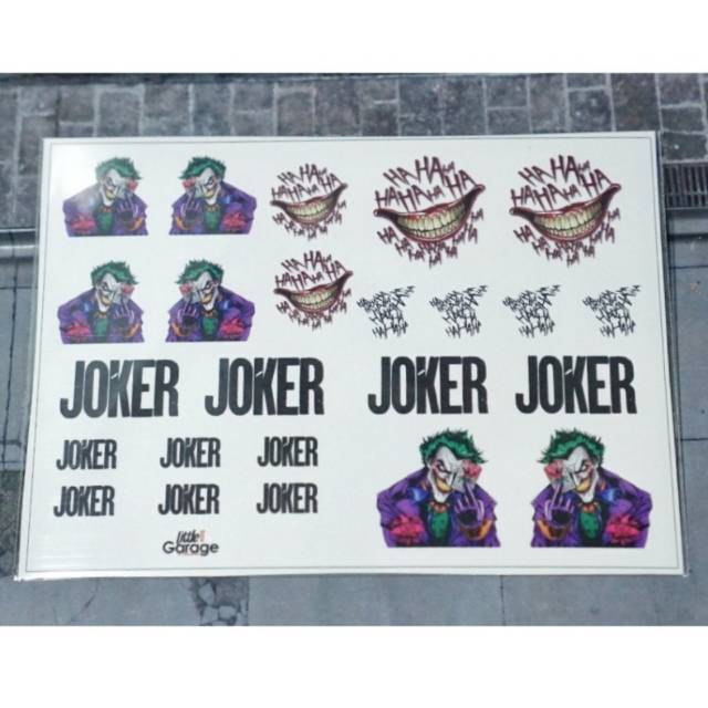 TERMURAH DECAL DIECAST SKALA 64 TRANSPARANT HOTWHEELS JOKER