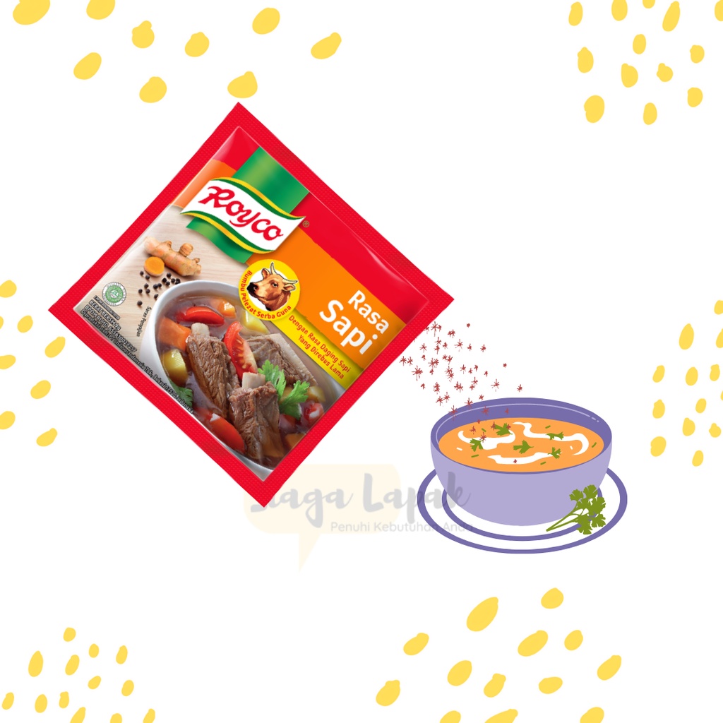 Royco Kaldu Rasa Sapi Bubuk Sachet 9 gr - 1 Renteng isi 12 pc