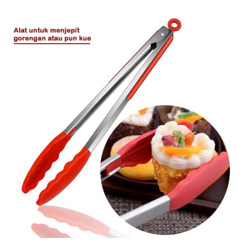 【GOGOMART】Alat Penjepit Makanan / Jepit Sayur Cake Food Tong - FT 25C