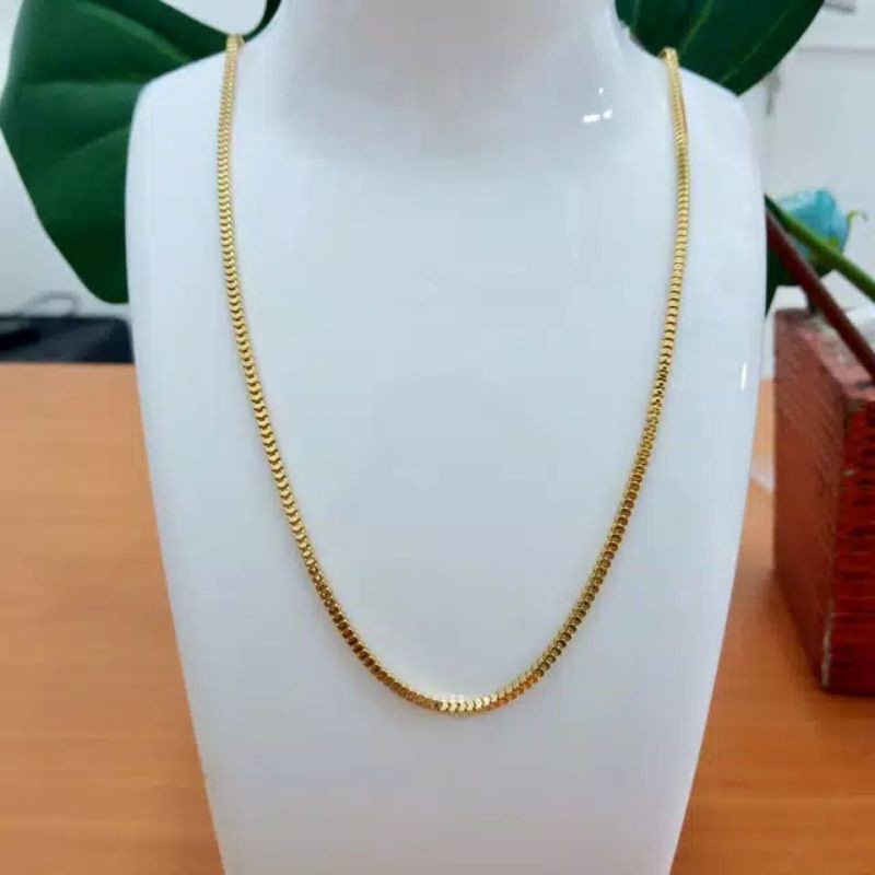 Kalung Milano Gold Lapis Emas Panjang 60cm Perhiasan Emas Asli