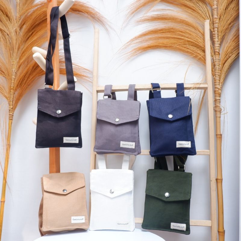 VEY SLINGBAG / VEY SLINGPHONE GEEFUNNY.STUFF || TAS SELEMPANG UNISEX PRIA WANITA TAS SELEMPANG KANVA