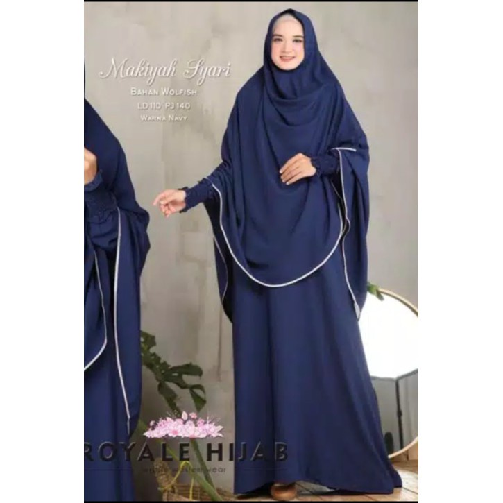 gamis syar'i MAKIYAH / gamis set hijab / gamis syar'i terbaru