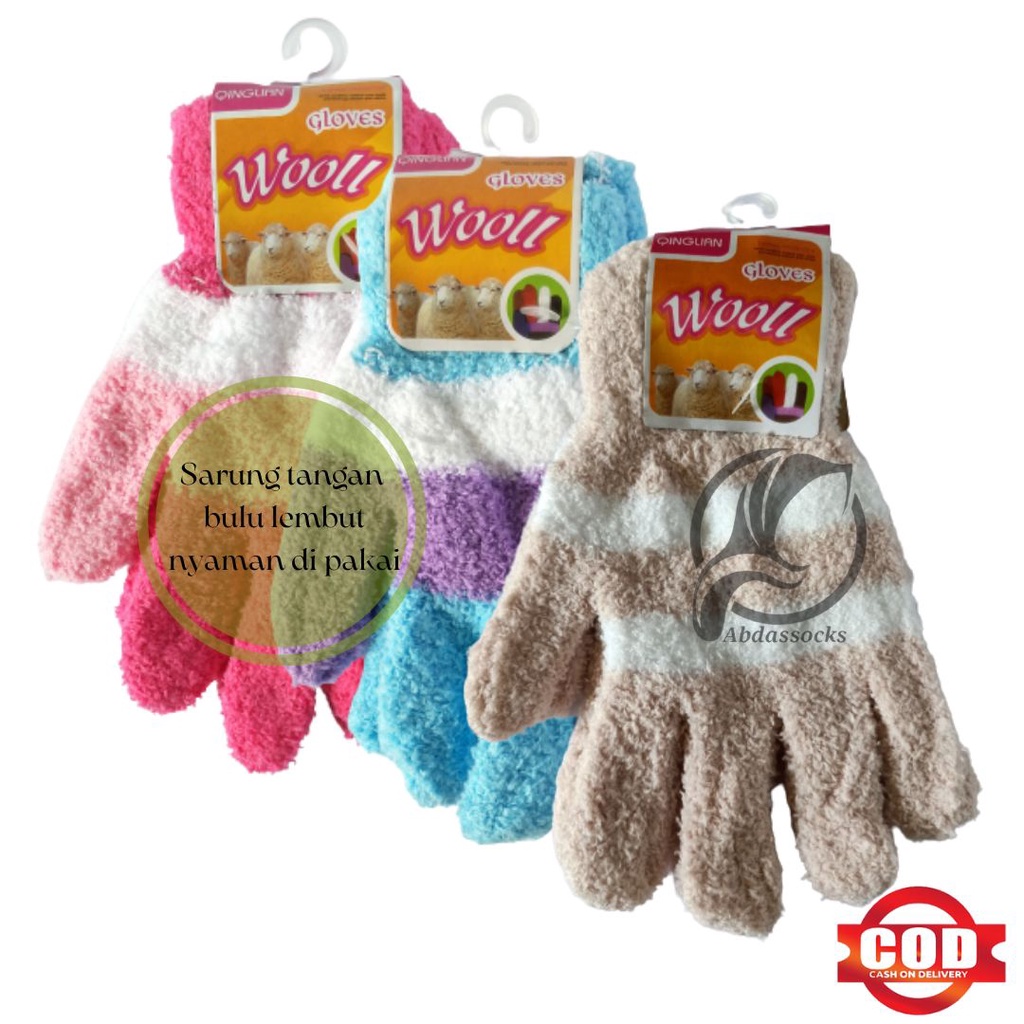 Sarung Tangan Motor Wanita Bulu Lucu Dewasa