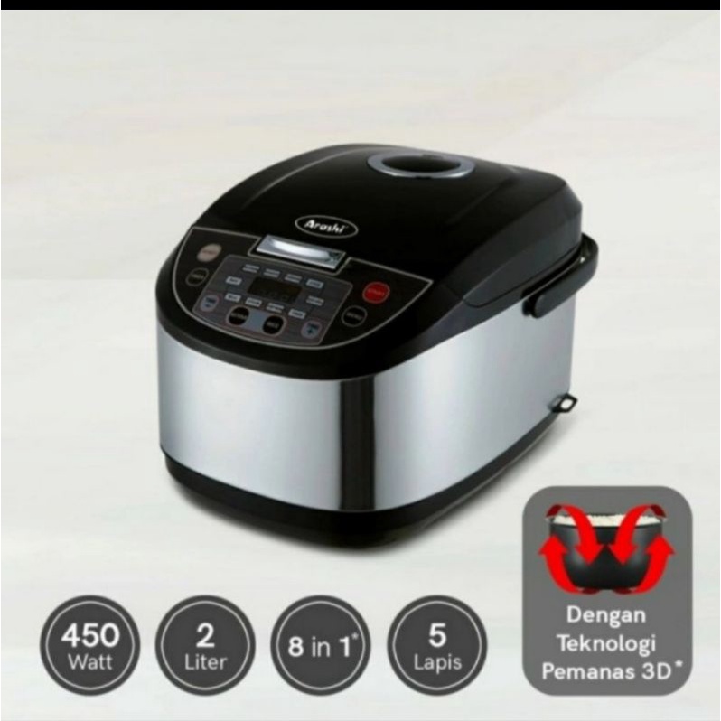 Rice Cooker Digital 3D ARASHI 8 IN 1 ADC 2003 - Magic Com 2 Liter