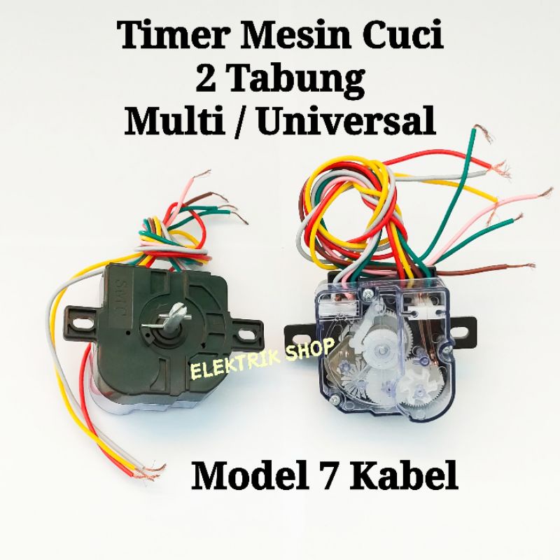 TIMER MESIN CUCI 2 TABUNG MULTI UNIVERSAL MODEL 7 KABEL