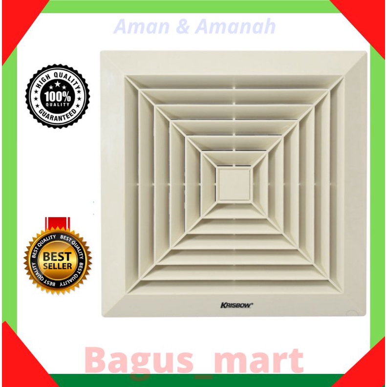 Krisbow Exhaust Fan Plafon 8 Inci/kipas ventilasi/penghisap udara
