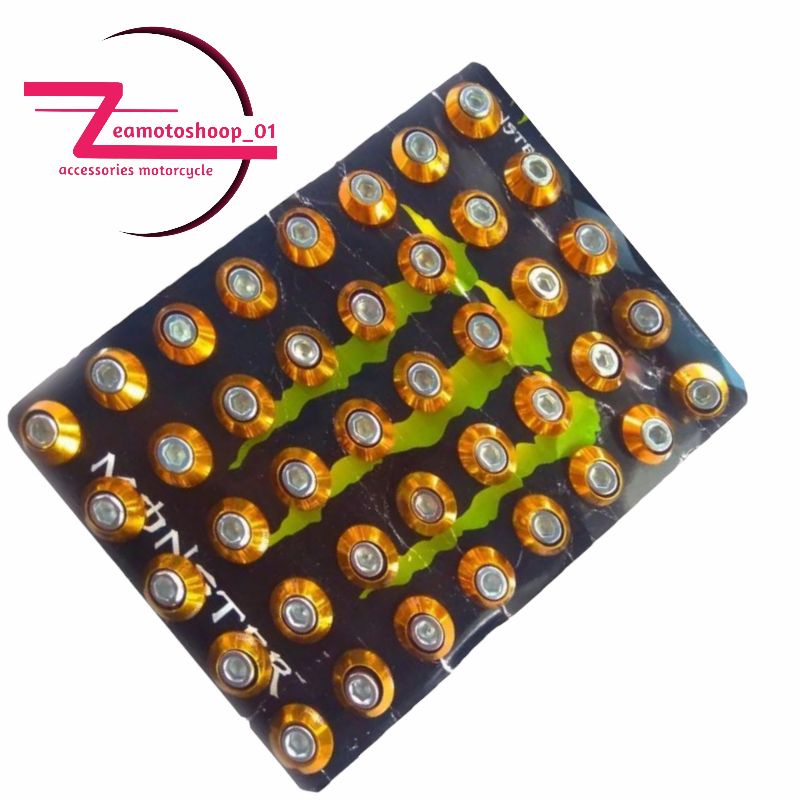 BAUT VARIASI-BAUT MONEL VARIASI-BAUT PLAT NOMOR VARIASI-BAUT L ISI 40PCS UNIVERSAL