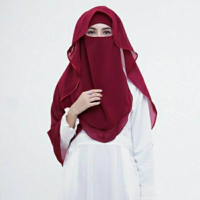 Hijab/Cadar Niqab Lis satin