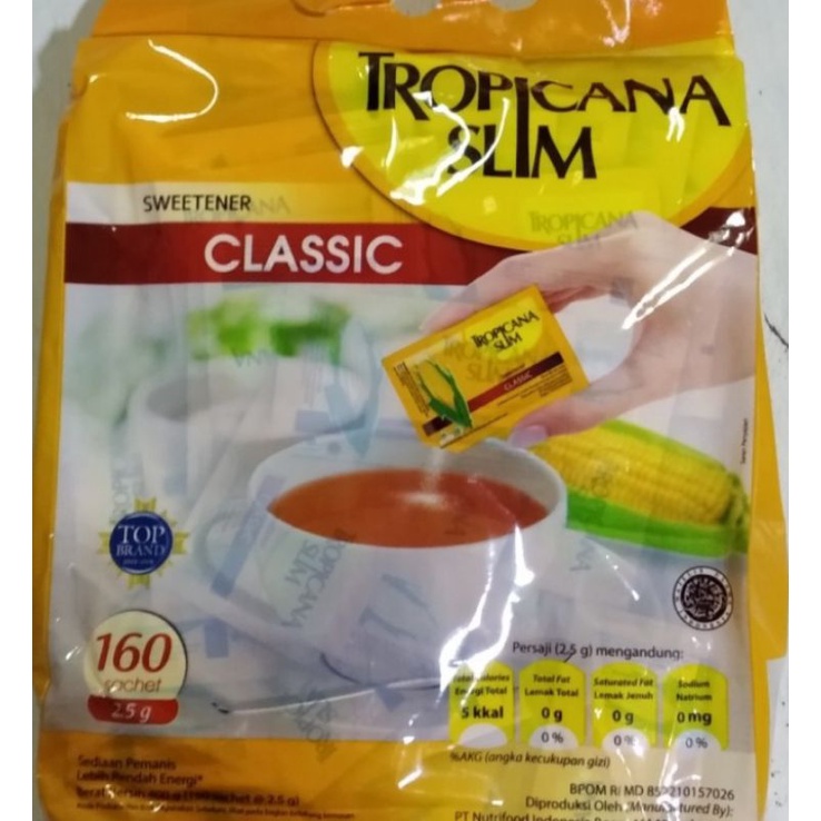 

GULA TROPICANA SLIM CLASSIC (160 SACHET)