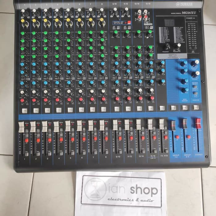 Mixer Audio Yamaha MG16XU 16 Channel Compres 4 Aux 4 SubGroup