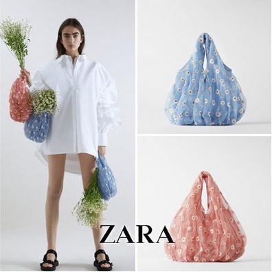 READY!! TAS ZAR4 HAND BAG/SHOULDER BAG MOTIF BORDIR FLOWER FASHION IMPORT PREMIUM #185308