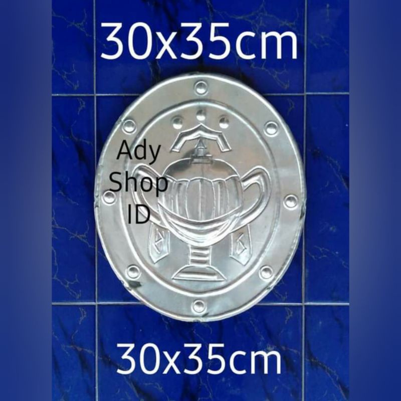 ornamen pagar besi tempa klasik aksesoris vercase piala ukuran 30x35cm