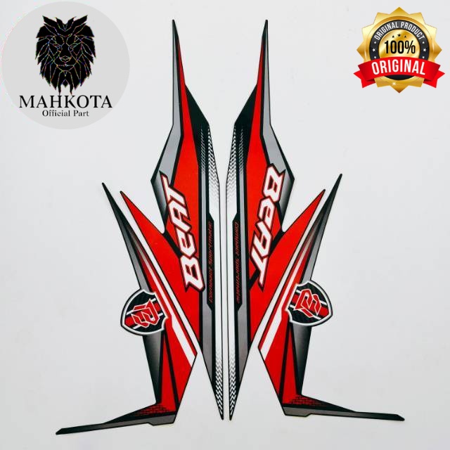 Original Asli Striping Stiker Polet list motor honda beat fi esp 2019 CW Fullset hitam full m stiker