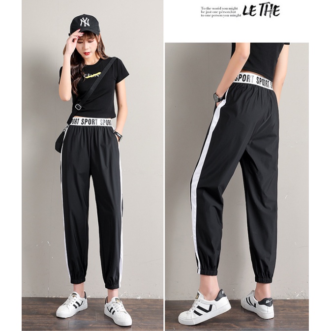 Korean Sports Jogger Pants / Celana Training Wanita 2032