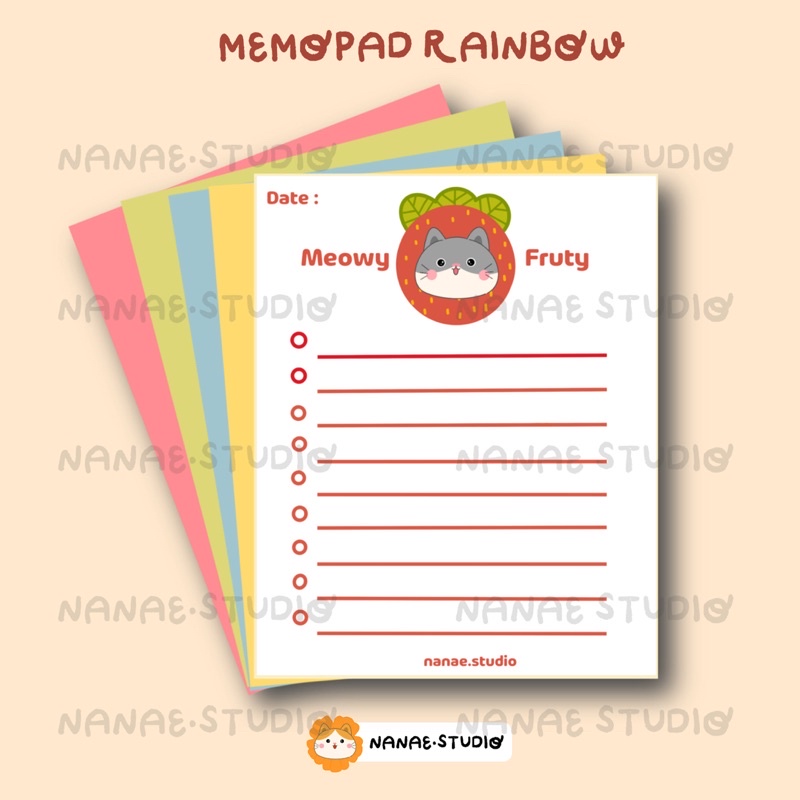 

Notebook Rainbow - Strawberry NB04 | Nanae.studio