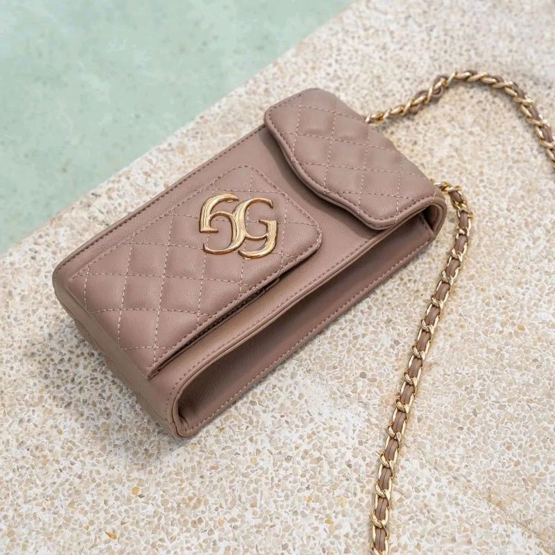 Audrey Phone Bag Taupe by Geulis