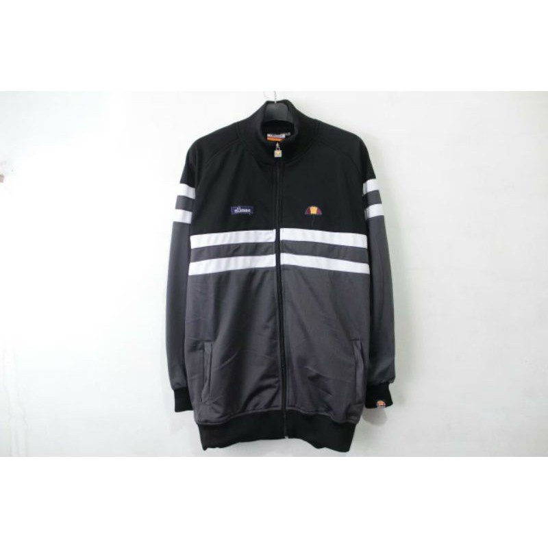 JAKET TRACKTOP ELLESSE BLACK MIX GREY PREMIUM ORIGINAL