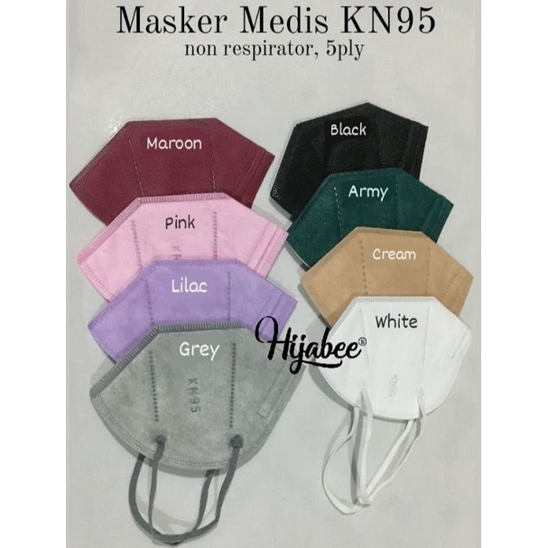 Masker KN95 5ply / Masker KN95 5ply warna warni ecer