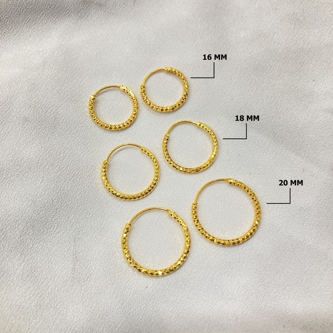 Anting Gipsy Ukuran 14, 16, 18, 20 MM