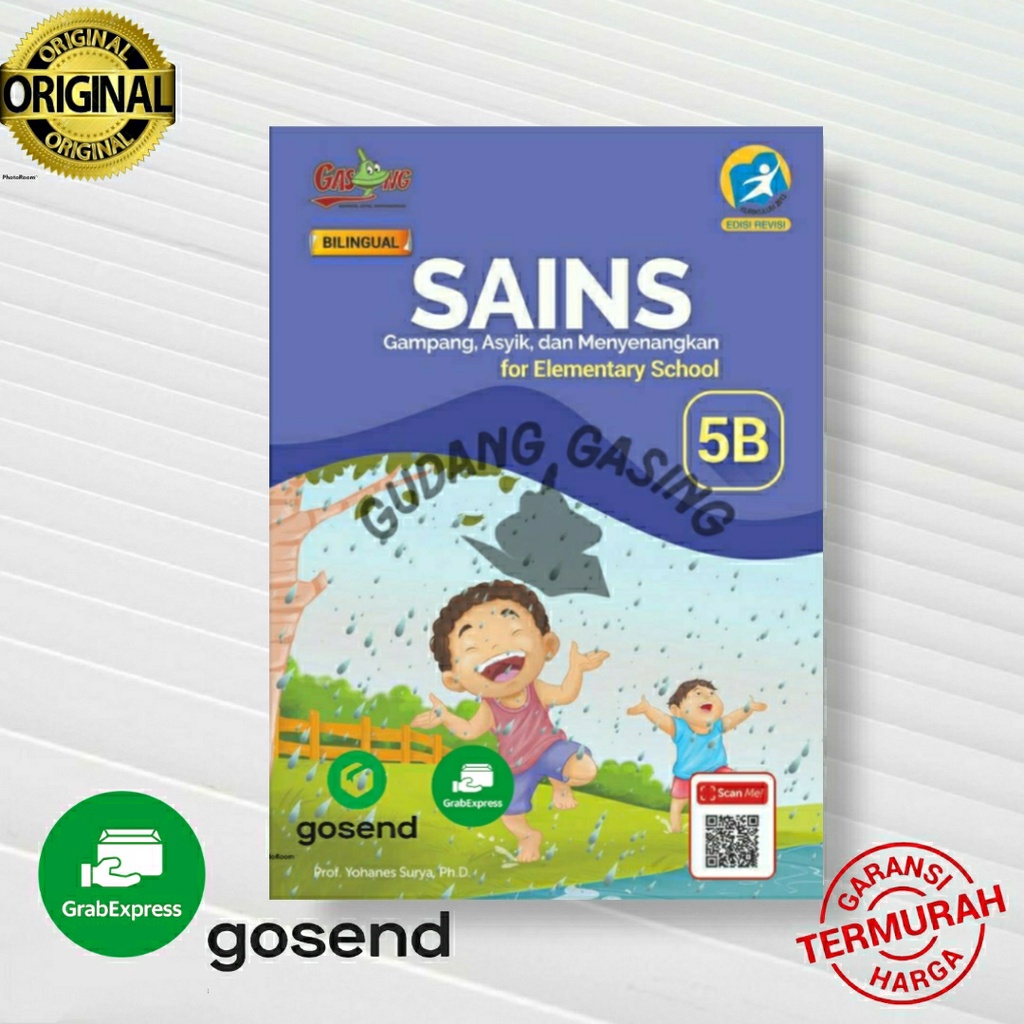 Buku SAINS GASING Kelas 5B BILINGUAL SD  Kurikulum 2013 K13 Bilingual Karangan Prof. Yohanes Surya