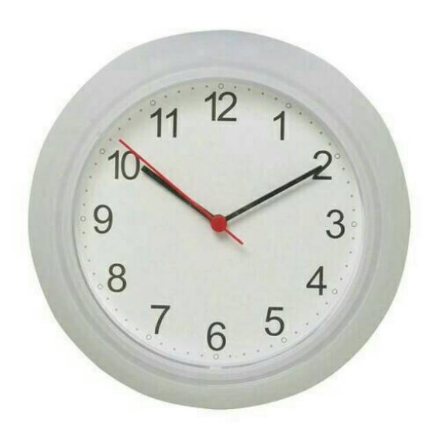 IKEA RUSCH Jam Dinding Putih Minimalis Original