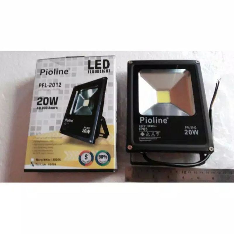 PIOLINE LAMPU SOROT LED 20 W TEMBAK / LED TAMAN / LED FLOOD LIGHT PUTIH / KUNING