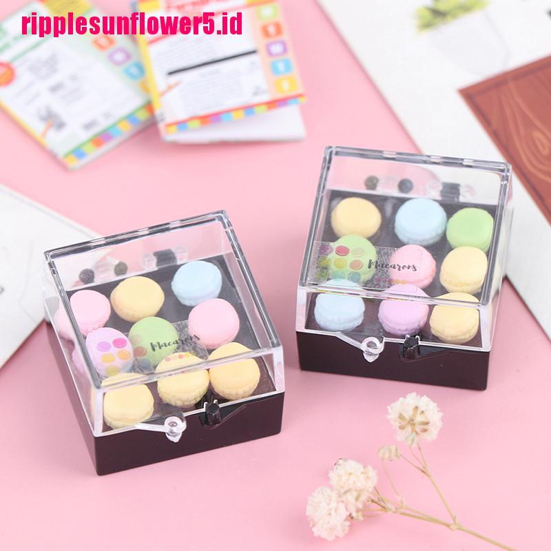 1 Set Miniatur Macaron Tea Snacks Skala 1: 12 Untuk Dekorasi Dapur Rumah Boneka