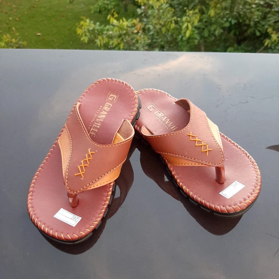 VINANDOZ SDLD12 Sepatu Sandal Pria Laki Laki kulit PU